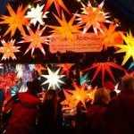 <b>Hang a shining star in your window:</b> The paper stars are at every Christmas market and available in every shop. Hang one in your window to show your neighbours that you're in the festive spirit. Photo: DPA