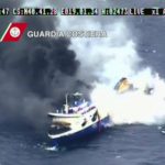 18 Germans were on blazing ferry