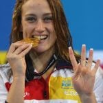 SWIMMING TO GLORY: With all the talk of the failure of Spain's football team at the World Cup, and of the injuries to a certain Rafa Nadal it's all too easy to overlook the brilliant year of Catalan swimmer Mireia Belmonte who clocked up world records at a pace that would put even Usain Bolt to shame. In December alone she notched up two records — in the 200m butterfly and in the 400m medley. A quite incredible year for a quite incredible swimmer.Photo: Marwan Naamani/AFP