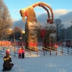 Sweden’s Christmas goat survives holidays