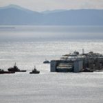 More than two years after sinking in a tragedy that claimed the lives of 32 people, <a href="”http://bit.ly/1JXOhZH”">the Costa Concordia was towed away in July</a>. The liner, which was floated from its watery grave in the biggest salvage operation of a passenger ship ever performed, was taken to the port of Genoa to be dismantled and scrapped.Photo: Marco Bertorello/AFP
