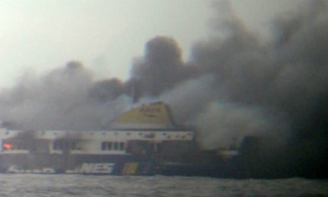 Swede among those on burning Italian ferry