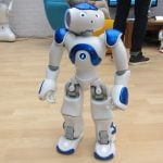 <b>Humanoid robot:</b> The humanoid robot "Nao" by French company Aldebaran is an intelligent and friendly companion according to the developpers. 