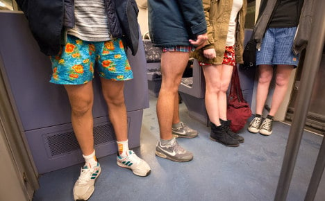 Germans strip off for 'No Pants Subway Ride'