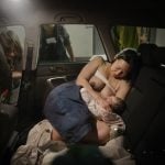 1st place, Everyday Life (Sweden). On March 23rd, Catherine arrives at Södersjukhuset's maternity ward. The baby is already born - he came into the world in the car, two hours after her first contraction.Photo: Moa Karlberg (Frilans, Kontinent)/Årets Bild