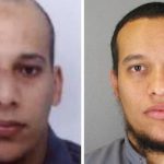 The suspected gunman are named as the two brothers Cherif (L) and Said Kouachi (R) aged 32 and 34, from Paris. A third man, Mourad Hamid, aged 18, hands himself in at around 11pm after seeing his name circulating on social media. The brothers are from Paris while the nationality of the third man is unknown.Photo: French police