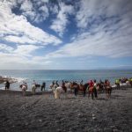 Horse riders gather on Enramada beach along the southern Adeje coastline on the Canary island of Tenerife, on January 20th, to celebrate the festival of Saint Sebastian, patron protector of animals against pests and disease.Photo: Desiree Martin/AFP