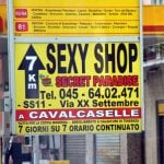 <b>Sexy shop.</b> Hmmm. Which shops do you find sexy? Can’t think of any offhand. In Italy, however, “sexy shops” are what English speakers would call sex shops. Sounds much nicer, actually - maybe we should adopt that one. Photo: Chris Sampson/Flickr