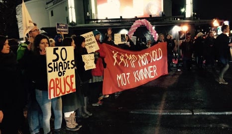 Feminists protest Fifty Shades opening