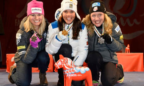 US party after surprise ski cup win in Sweden