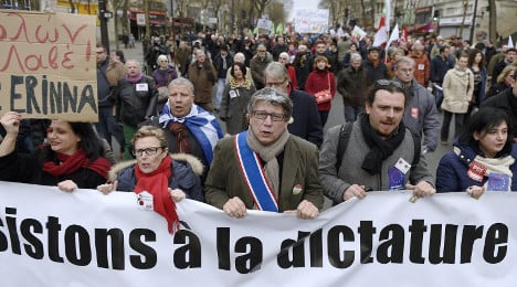 Paris hosts protest in support of Greece