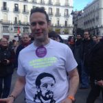 “There are people dying of hunger and those bloody politicians are letting it happen - they are prostituting the people” - Nico, who was wearing a t-shirt emblazoned with the face of the leader of Podemos, Pablo Iglesias. Photo: Jessica Jones 