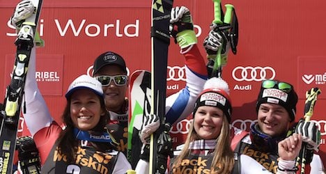 Swiss claim World Cup mixed ski team victory