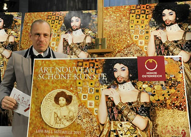 Conchita channels Klimt for Life Ball poster