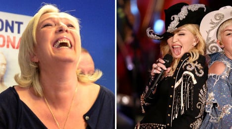 U-Turn: Le Pen says yes to drink with Madonna