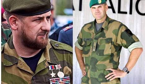 Why is Chechen Pres in Norway uniform?