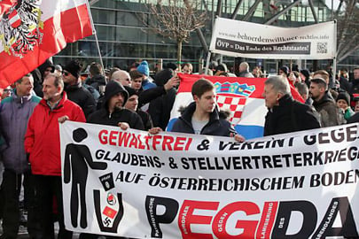 Austrian police charge eight Pegida marchers