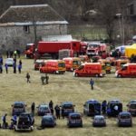 Hundreds of fire fighters and police prepare to head to the crash site in a remote area of the Alps, at 2,000 altitude.Photo: AFP