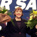 April 10th 2000 – Angela Merkel was elected as the first female leader of the CDU. She replaced Wolfgang Schäuble (now her Finance Minister) after he was embroiled in a party funding scandal along with Helmut Kohl.Photo: DPA