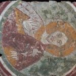 A 12th century fresco depicting the bust of Christ.Photo: Ambasciata USA Italia