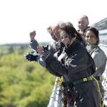 Crown Princess Mary welcomed the concept of bridge walking – popularized in her native Australia – to Denmark on May 10 by taking a trip to the top of the Old Little Belt Bridge.Photo: Claus Fisker/Scanpix
