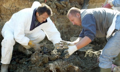 German WWII remains exhumed in Bosnia