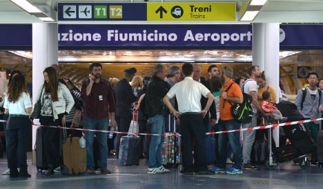 Chaos after fire in Rome airport terminal