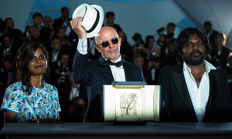 French refugee thriller wins Cannes Palme d'Or