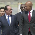 Hollande jets to Haiti for historic state visit