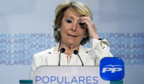 Madrid's Aguirre pleads for anti-Podemos pact