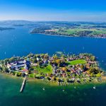 <b>Chiemsee.</b> This freshwater lake in Bavaria was formed 10,000 years ago by a glacier. It contains three islands, like Frauninsel pictured here.Photo: <a href="http://bit.ly/1J4GOrH">Anna</a> / Flickr Creative Commons.