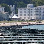 <b>Heiligendamm.</b> Known as the "White Pearl" or the "White Town by the Sea" for its white buildings lining the sand, this coastal resort in Bad Doberan, Mecklenburg-Vorpommern is the oldest seaside spa in continental Europe.Photo: DPA