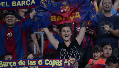 Barcelona celebrates Champions League win