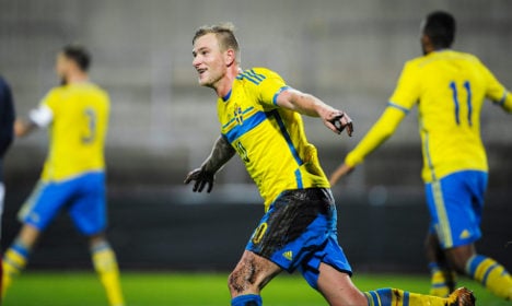 Swedish star's kickabout with young fan goes viral