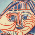 Picasso art using Caran d’Ache pencils shown