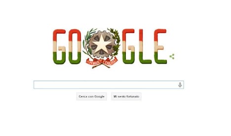 Google honours Italy... with Hungary's flag