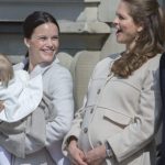 Sofia Hellqvist joining Princess Madeleine at celebrations for the King's birthday in May 2015.Photo: TT