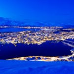 <b>Tromsø at night </b> When lit up during those long winter nights, the city is beautiful. Photo: Kenny McCartney