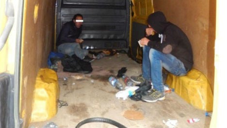 Police free 54 migrants from cramped van