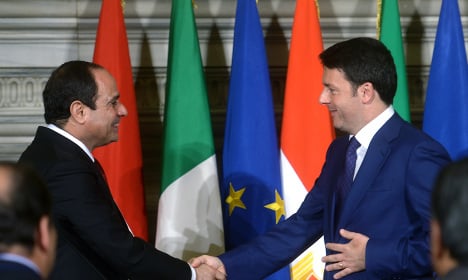 After Egypt bomb Renzi hails Sisi as 'great leader'