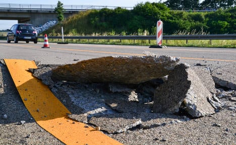 Extreme heat causes Autobahn to rupture