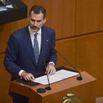King Felipe VI of Spain delivered a speech at the Mexican Senate in Mexico CityPhoto: Ronaldo Schemidt/AFP