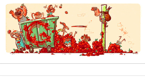 Squelch! Google doodle celebrates 70 years of La Tomatina festival
