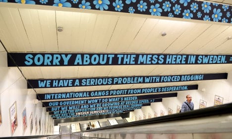 Stir over anti-begging ad for tourists in Stockholm