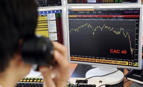 Paris stock market drops 3.57 percent at open