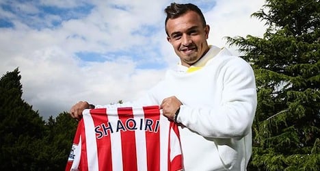 Shaqiri joins UK Premier League’s Stoke City