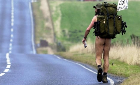 Nudist walkers told to keep their clothes on