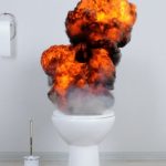 Woman hurt by exploding toilet