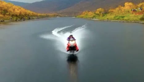 Norway man beats snowmobile water record
