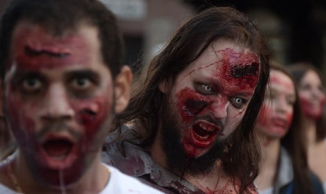 French zombie march terrifies Strasbourg